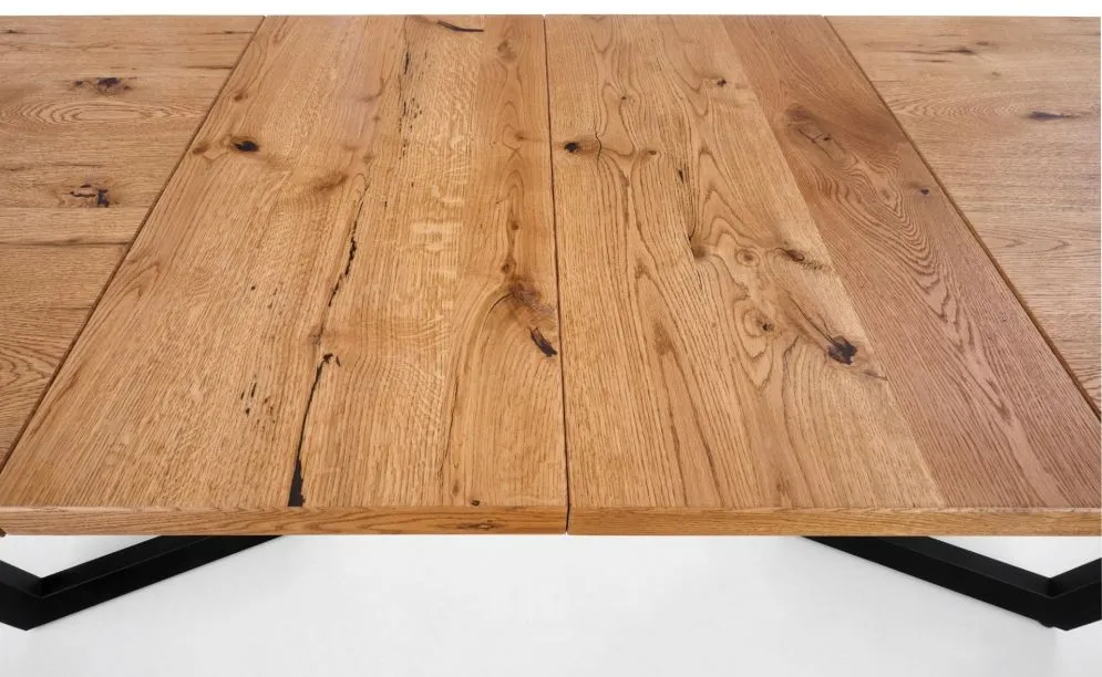 Stół rozkładany MASSIVE 160(250)x90 dąb do jadalni | MIRAT. styl LOFT