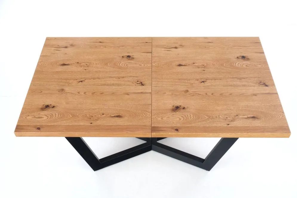 Stół rozkładany MASSIVE 160(250)x90 dąb do jadalni | MIRAT. styl LOFT