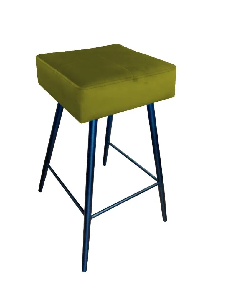 Hoker OLIMP BL VELVET oliwkowy na metalowych nogach | MIRAT. w stylu GLAMOUR, LOFT kolekcja