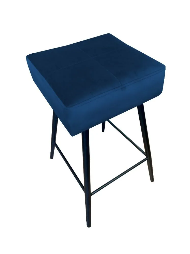 Hoker OLIMP VELVET granatowy na czarnych metalowych nogach | MIRAT. w stylu GLAMOUR, LOFT kolekcja