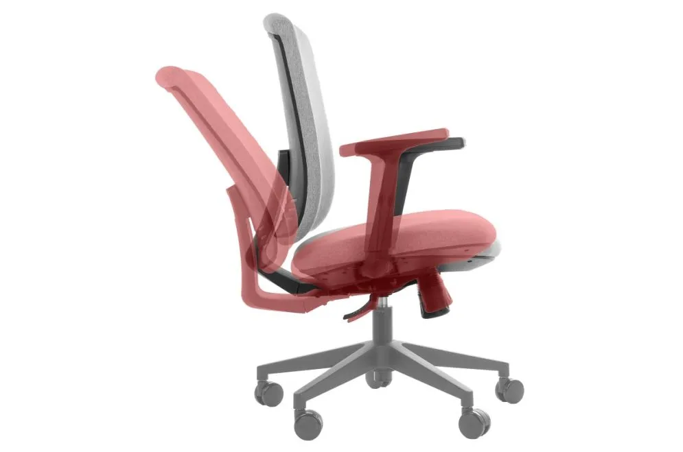 Fotel biurowy ZN-605-W szary z kółkami do paneli | MIRAT.