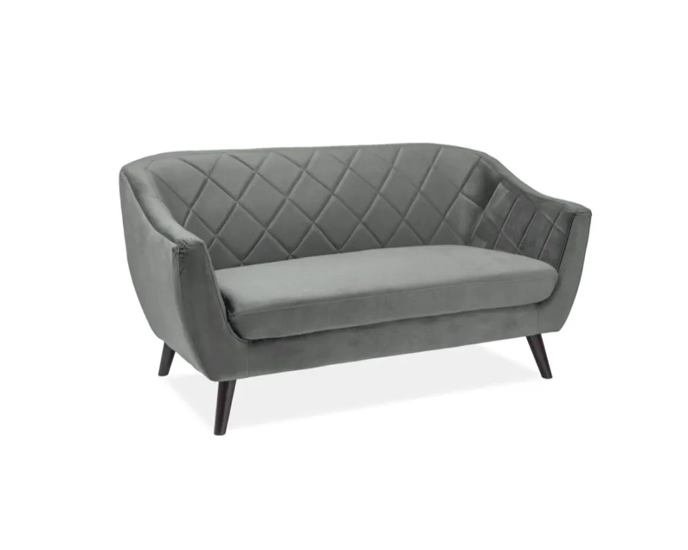 Sofa MOLLY 2 VELVET szara I sklep meblowy MIRAT. styl VINTAGE