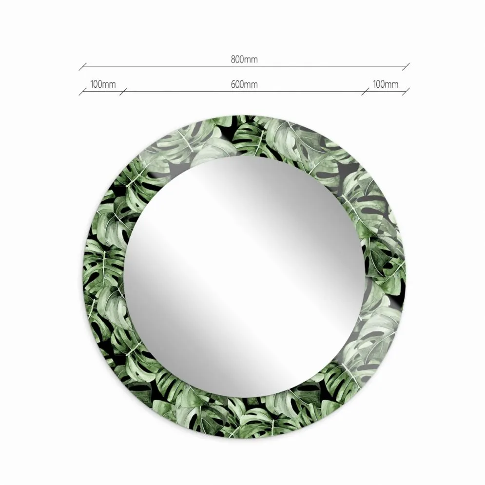 Lustro okrągłe MORENA MONLEAF 80cm zielone do łazienki I sklep meblowy MIRAT.