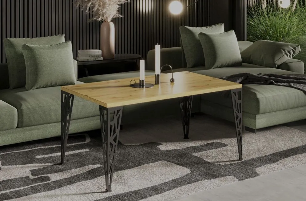 Ława MONZA 100x60 dąb artisan prostokątna I sklep meblowy MIRAT. styl LOFT