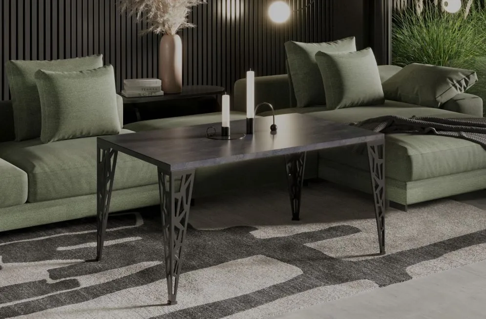 Ława MONZA 100x60 beton ciemny loftowa I sklep meblowy MIRAT. styl LOFT
