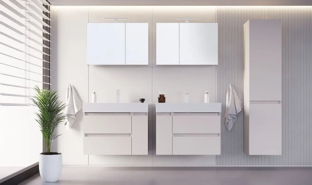 Szafka pod umywalkę ARCO 60 cm kaszmirowa z szufladami| MIRAT