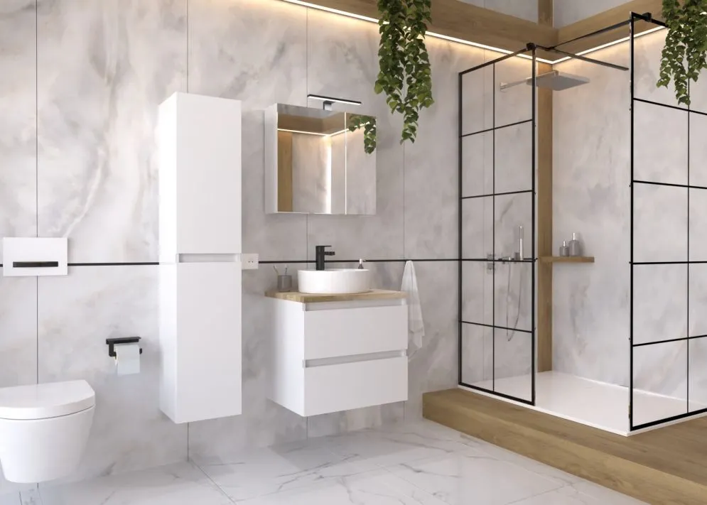 Blat łazienkowy dębowy 60 cm z litego drewna | MIRAT