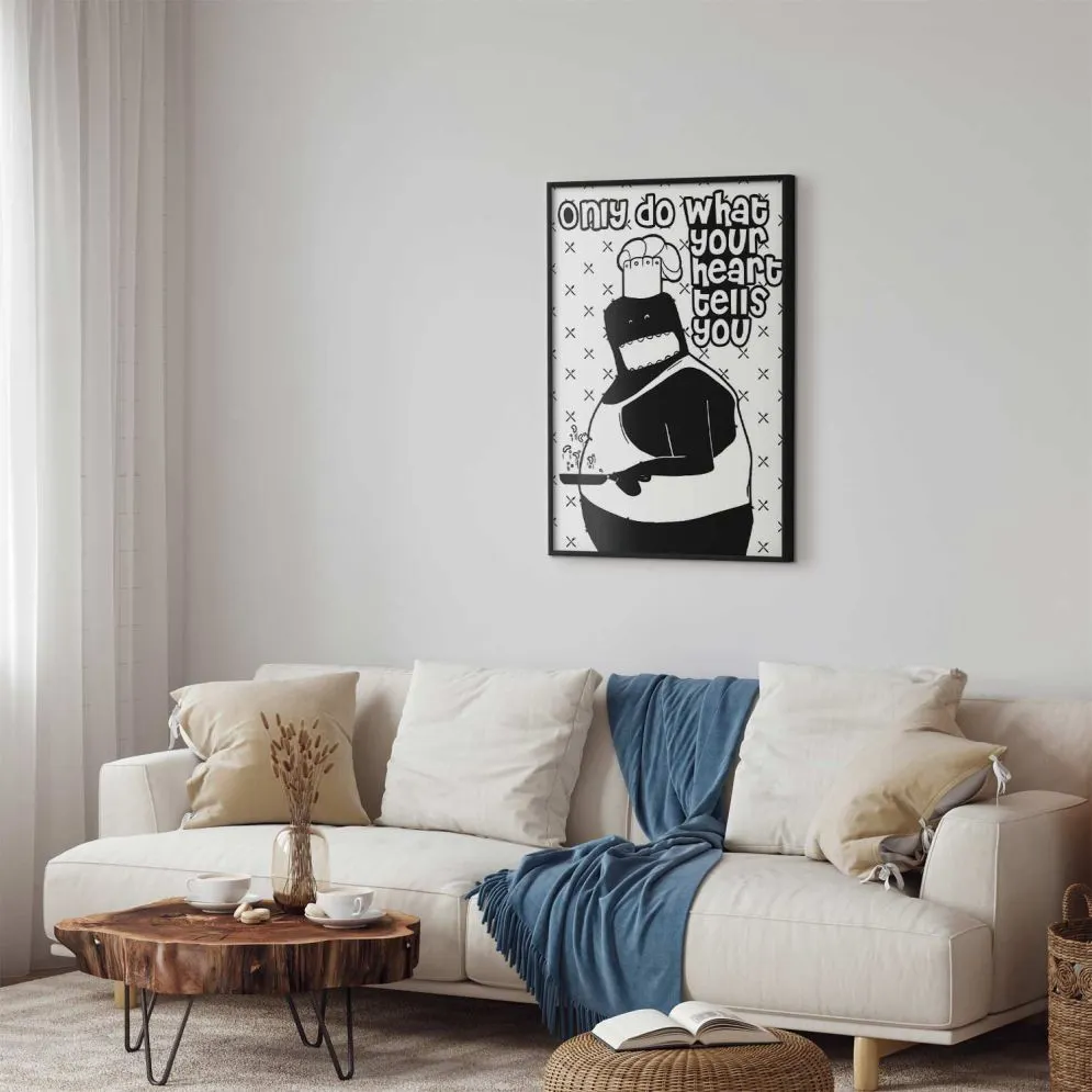 Plakat Motto 21x30 cm z ramą czarną bez marginesu | MIRAT.