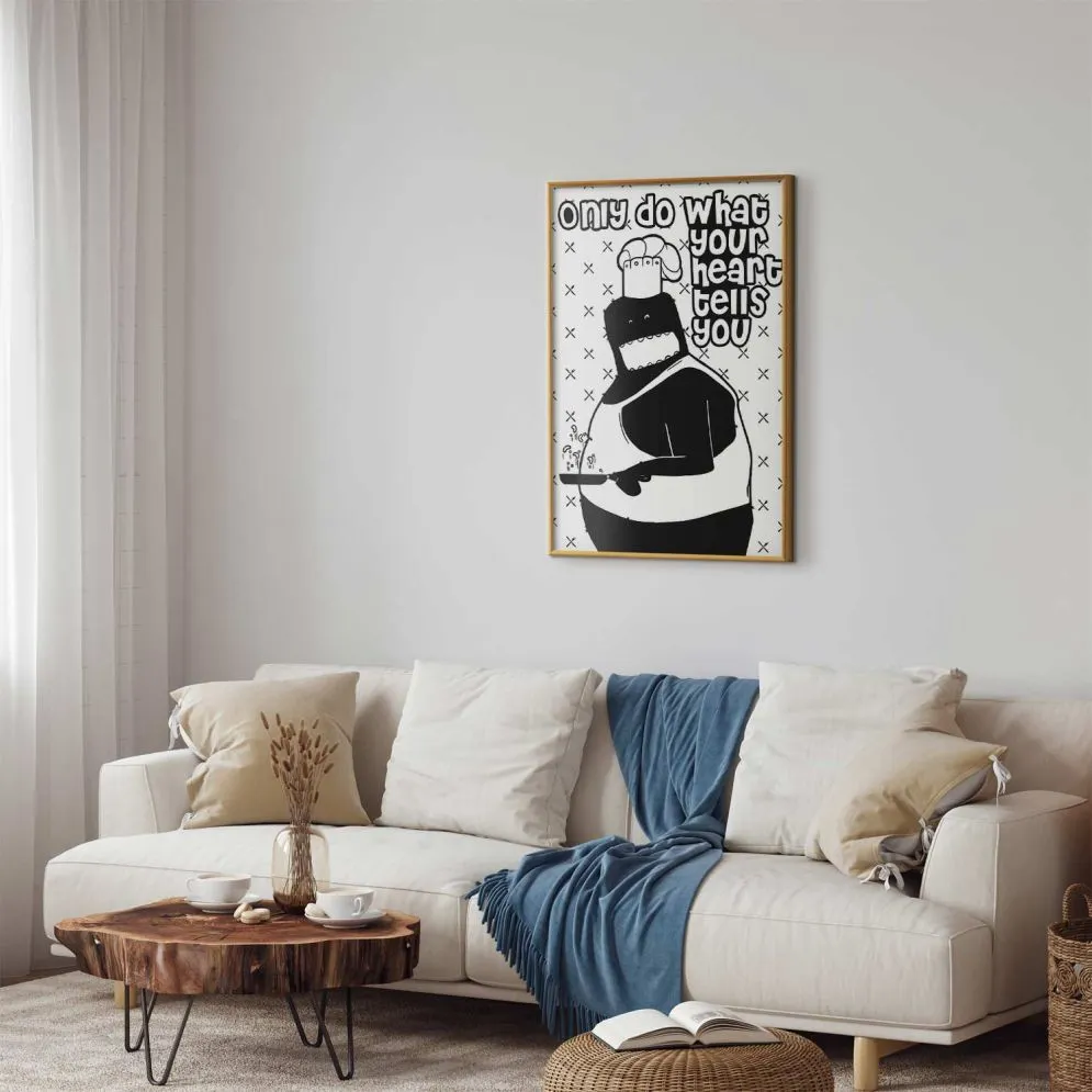Plakat Motto 60x90 cm z ramą złotą bez marginesu | MIRAT.