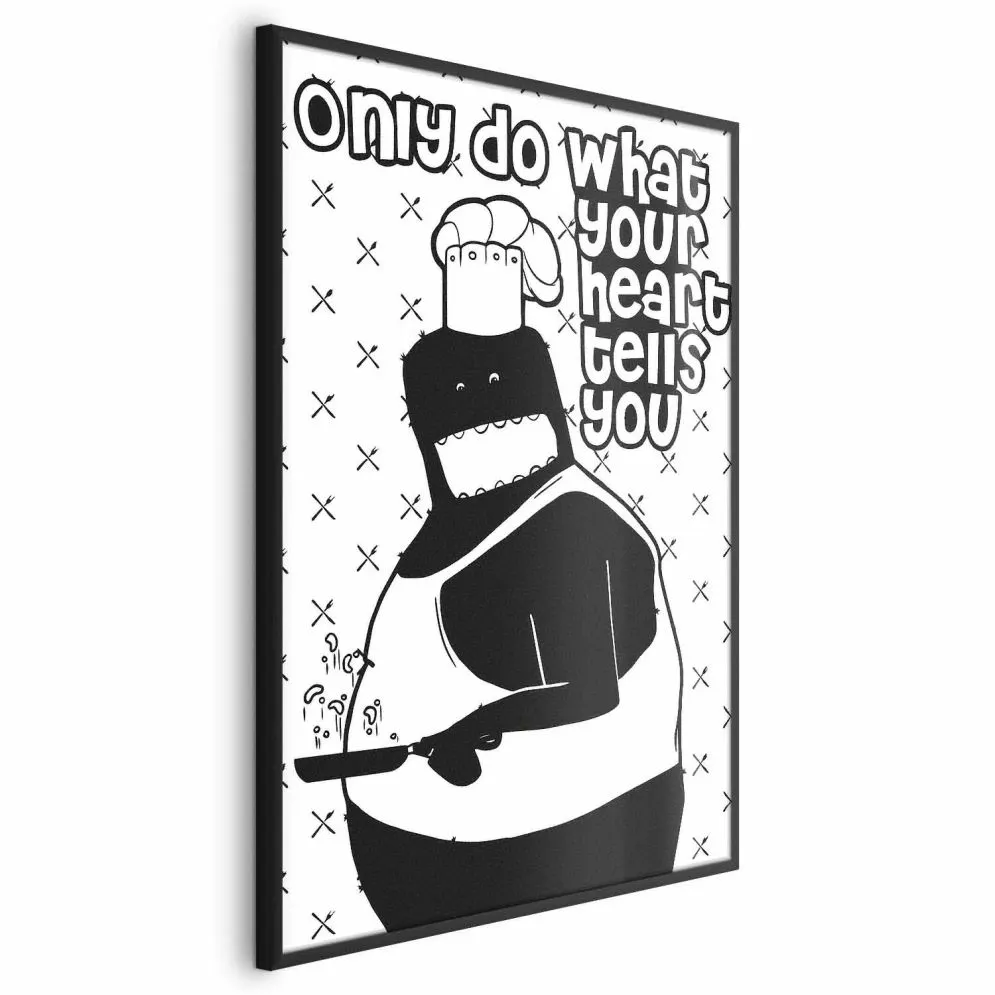 Plakat Motto 21x30 cm z ramą czarną bez marginesu | MIRAT.