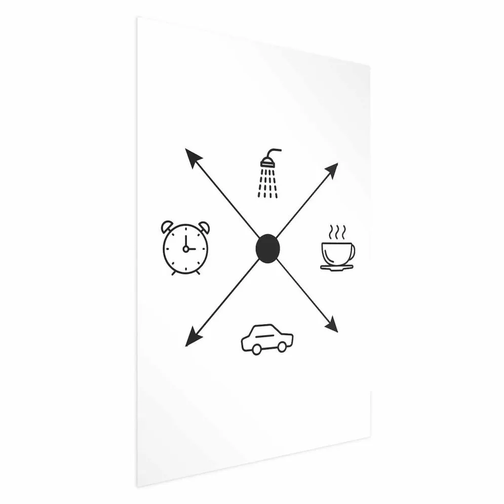 Plakat Harmonogram dnia 21x30 cm bez ramy bez marginesu | MIRAT.