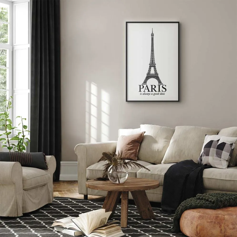 Plakat Paris 21x30 cm z ramą czarną bez marginesu | MIRAT.