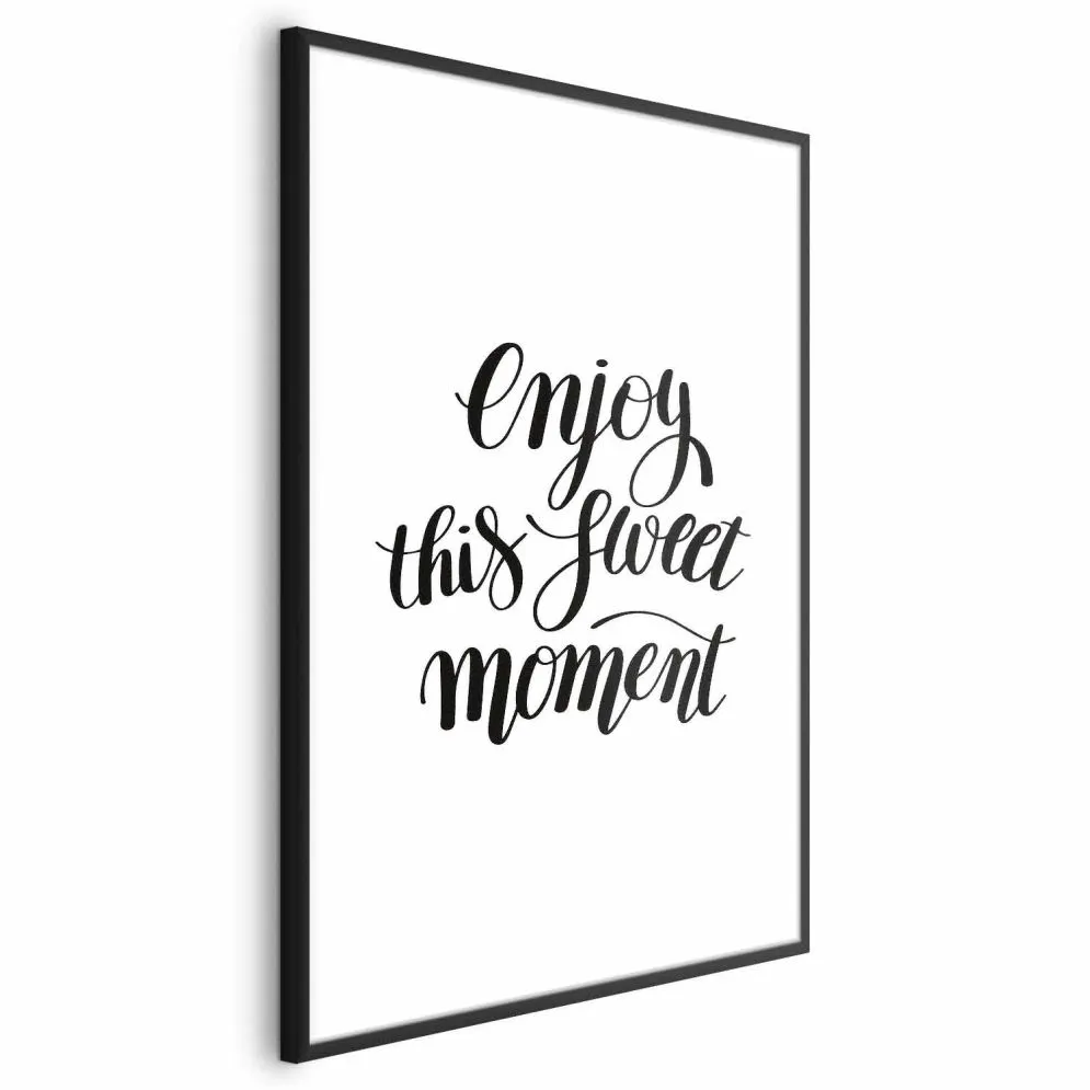 Plakat Enjoy 21x30 cm z ramą czarną z marginesem | MIRAT.