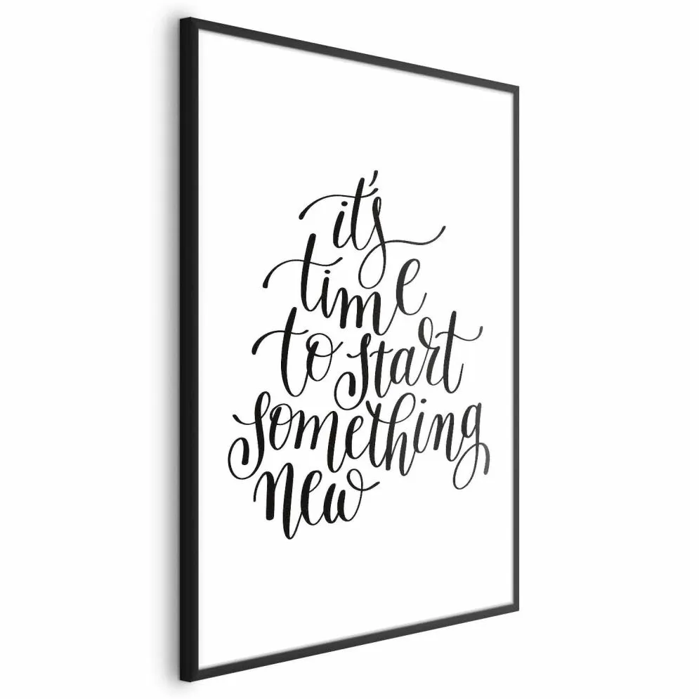 Plakat Something new 21x30 cm z ramą czarną bez marginesu | MIRAT.