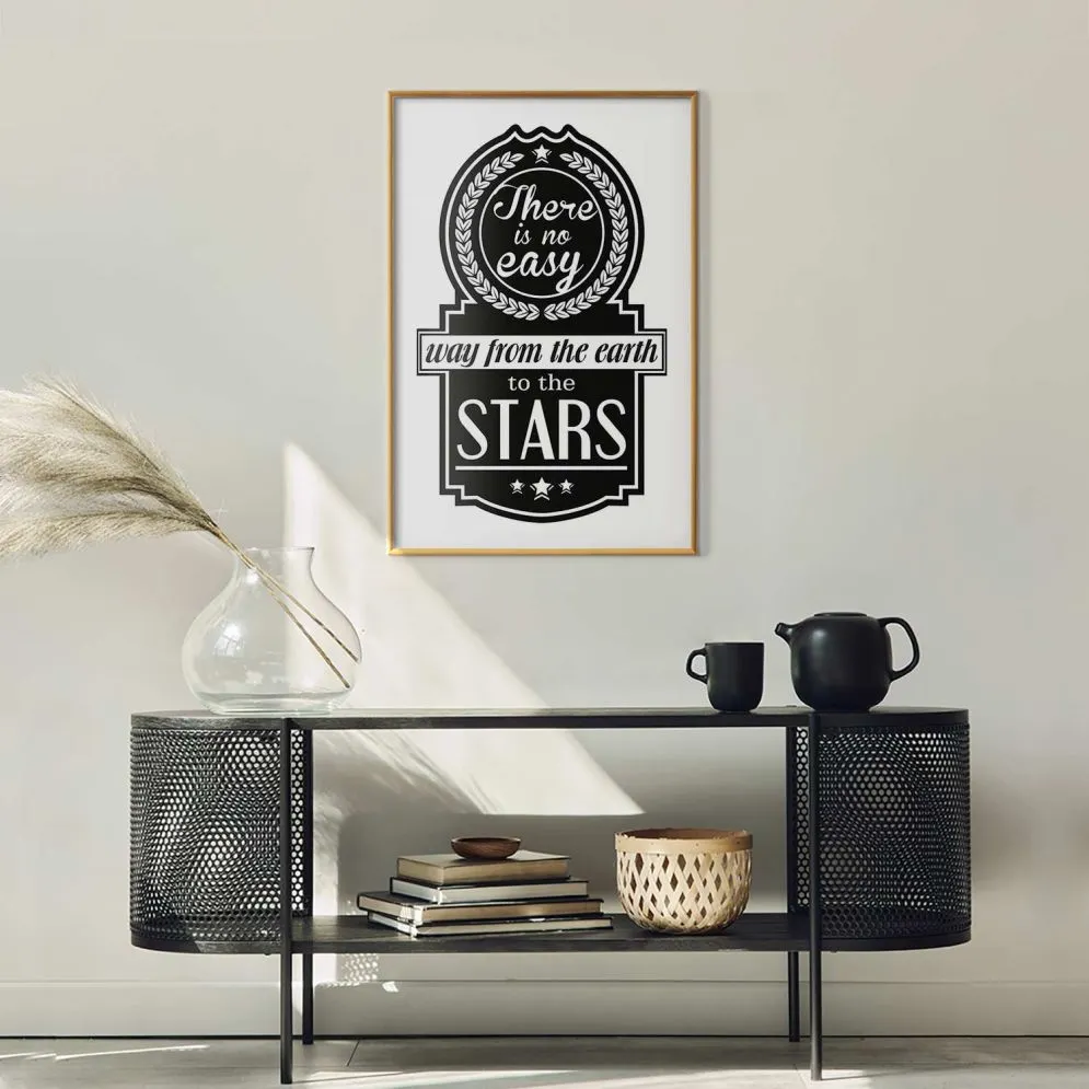 Plakat Big lesson 60x90 cm z ramą złotą bez marginesu | MIRAT.