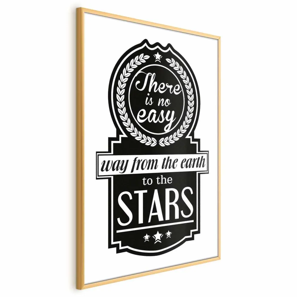 Plakat Big lesson 60x90 cm z ramą złotą bez marginesu | MIRAT.