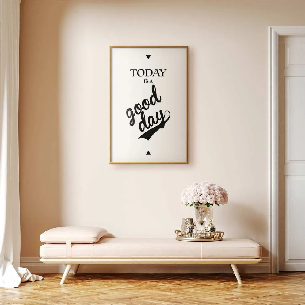 Plakat Today 21x30 cm z ramą złotą bez marginesu | MIRAT.