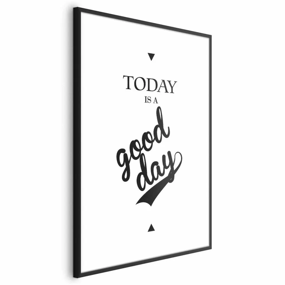 Plakat Today 21x30 cm z ramą czarną z marginesem | MIRAT.