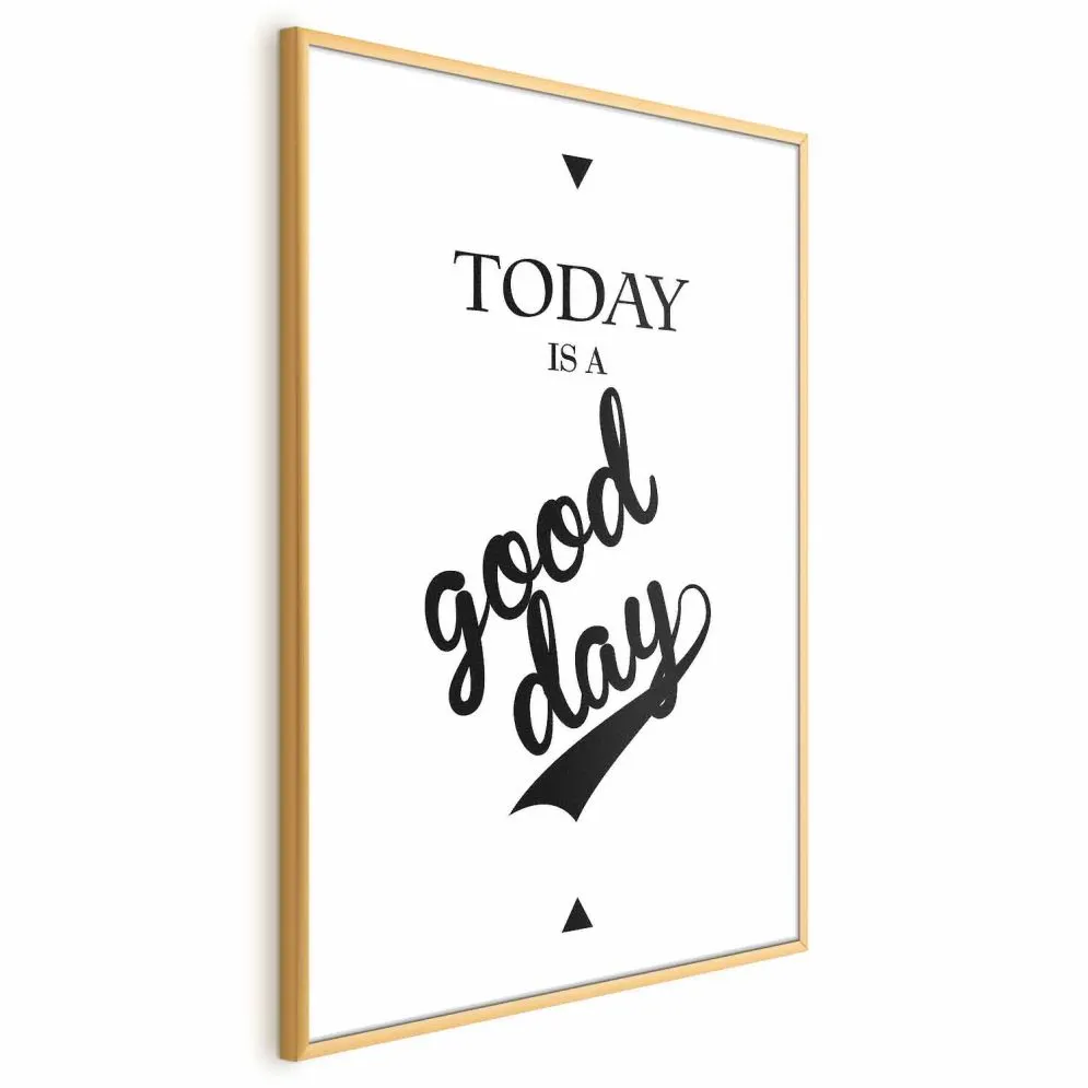 Plakat Today 21x30 cm z ramą złotą bez marginesu | MIRAT.