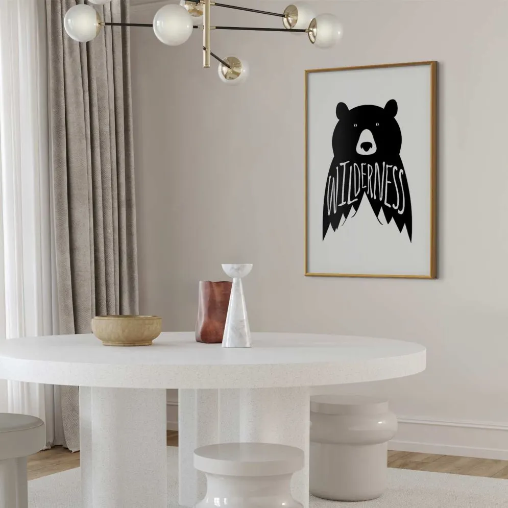 Plakat Wilderness 60x90 cm z ramą złotą z marginesem | MIRAT.