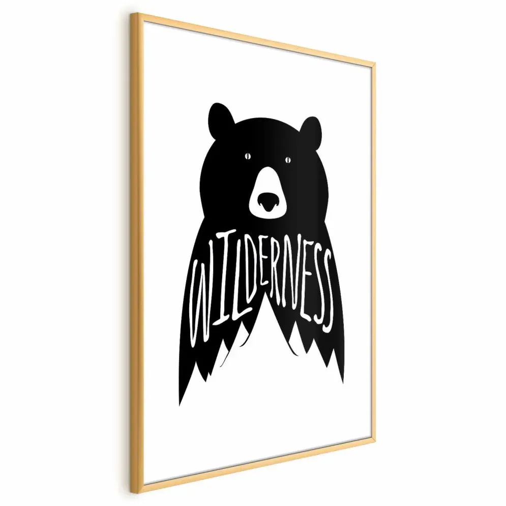 Plakat Wilderness 60x90 cm z ramą złotą z marginesem | MIRAT.
