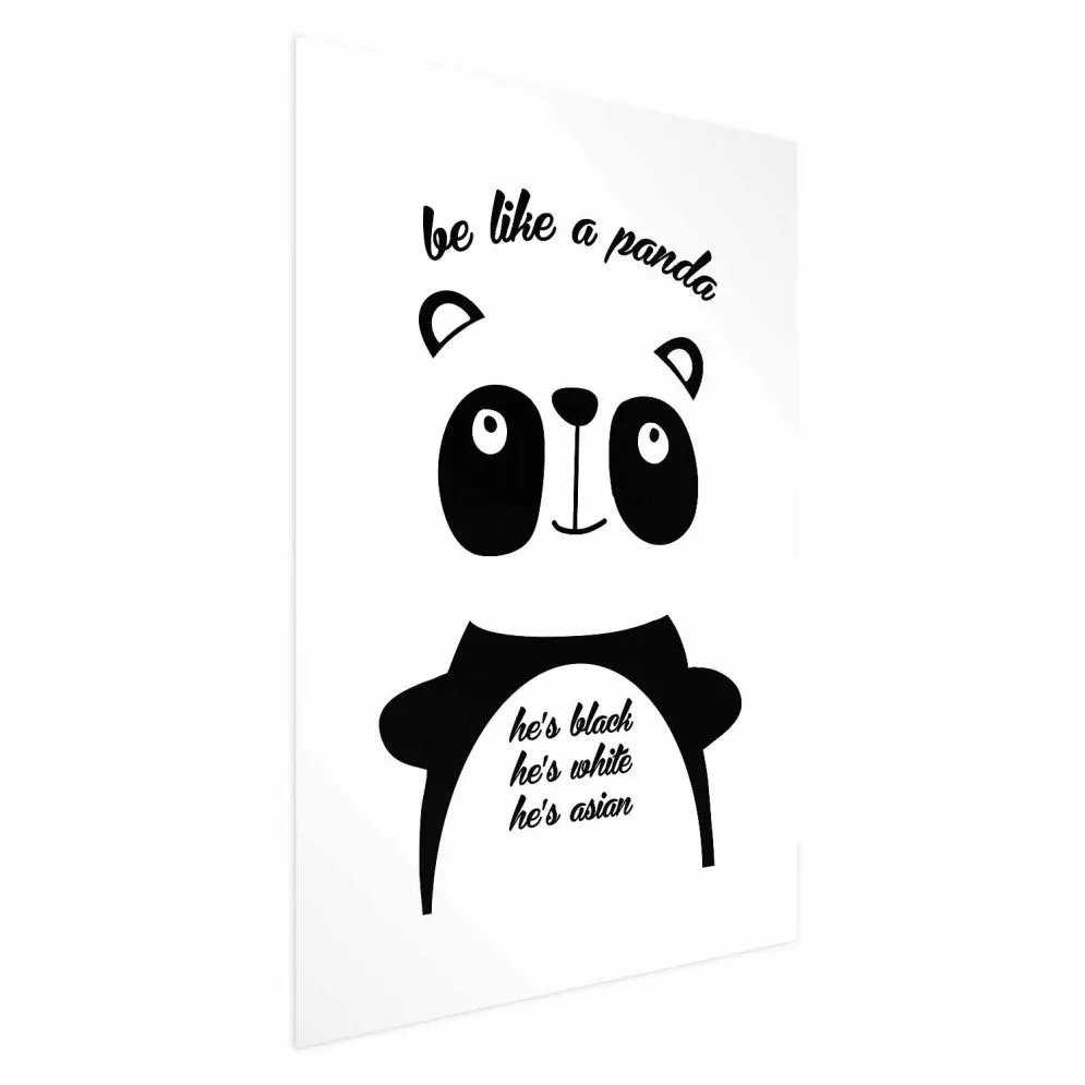Plakat Panda 21x30 cm bez ramy z marginesem | MIRAT.