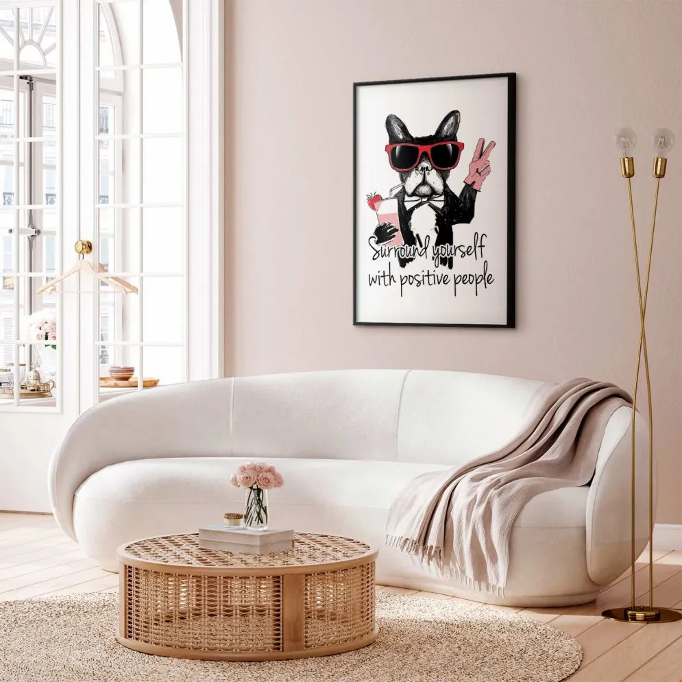 Plakat Advice 60x90 cm z ramą czarną z marginesem | MIRAT.