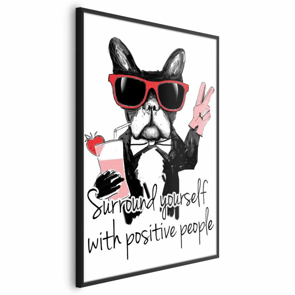 Plakat Advice 21x30 cm z ramą czarną bez marginesu | MIRAT.
