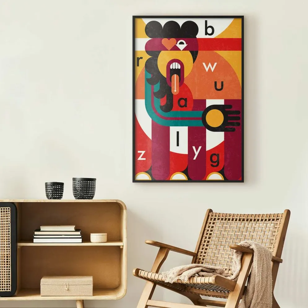 Plakat Sztuka designu 21x30 cm z ramą czarną bez marginesu | MIRAT.
