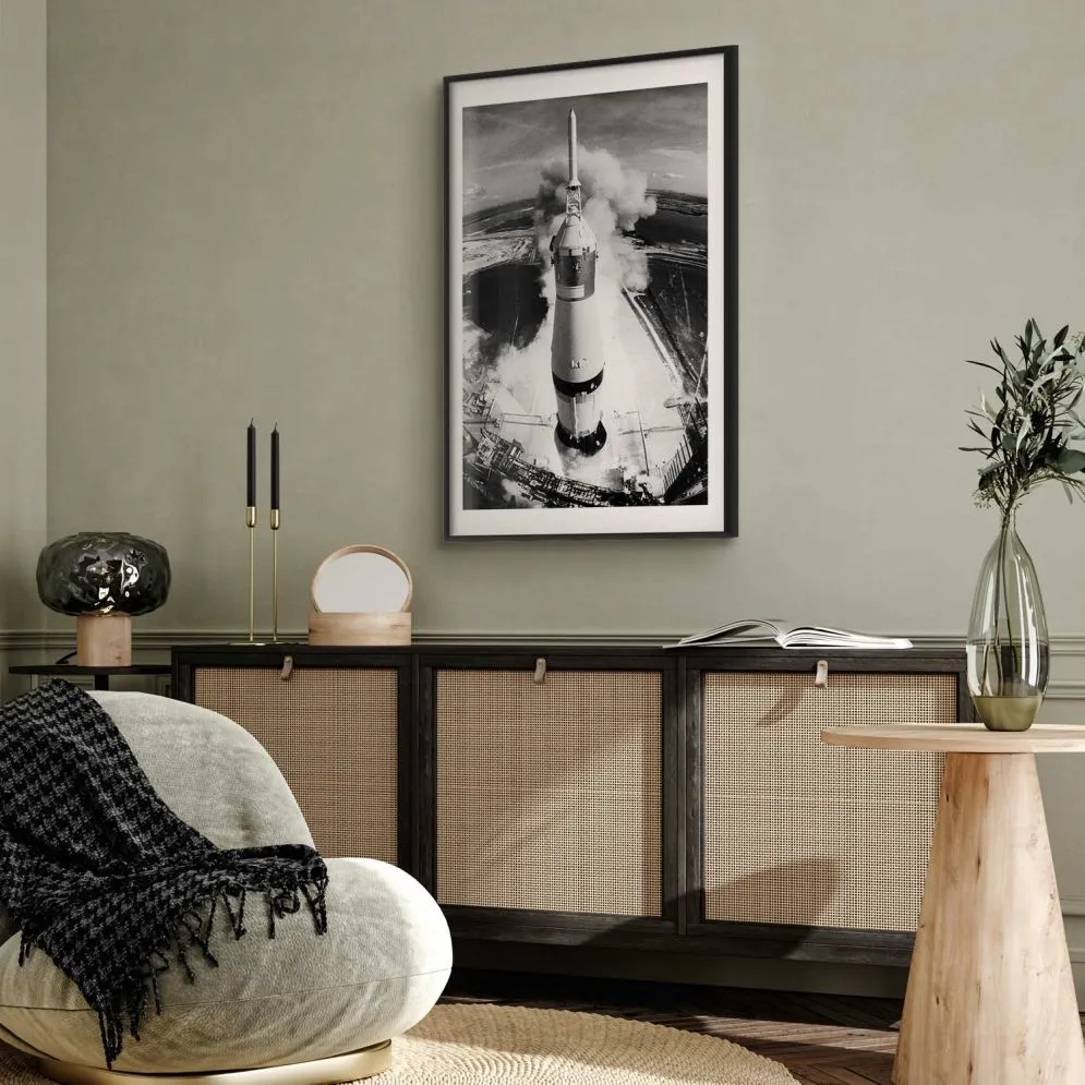 Plakat Kosmiczna prędkość 21x30 cm z ramą czarną z marginesem | MIRAT.