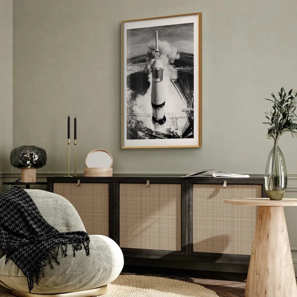 Plakat Kosmiczna prędkość 40x60 cm z ramą złotą z marginesem | MIRAT.