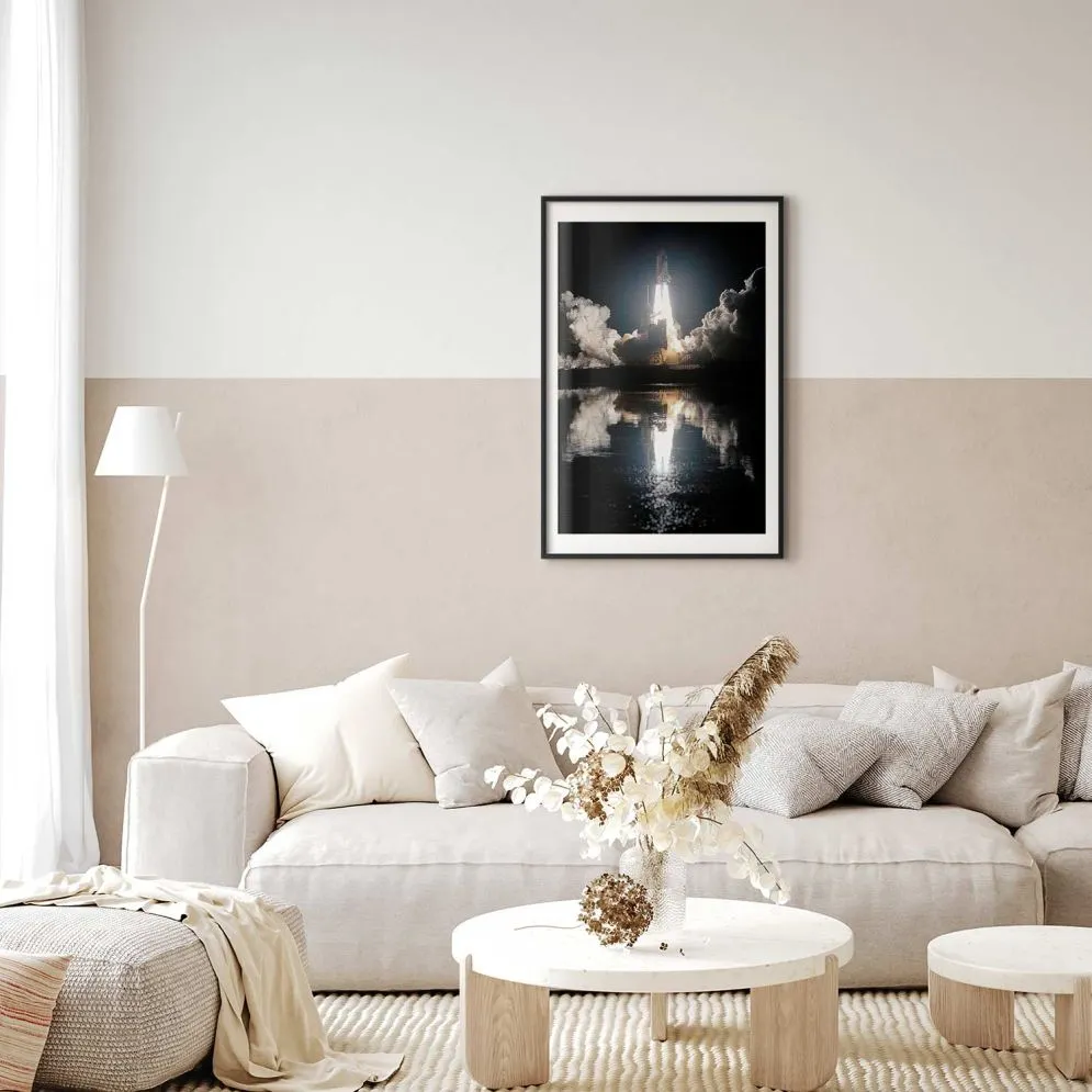 Plakat Udany start 29,7x42 cm z ramą czarną z marginesem | MIRAT.