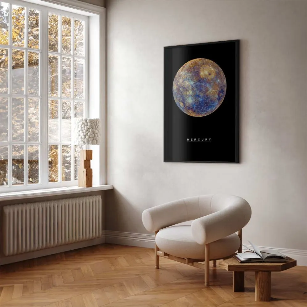 Plakat Merkury 29,7x42 cm z ramą czarną bez marginesu | MIRAT.