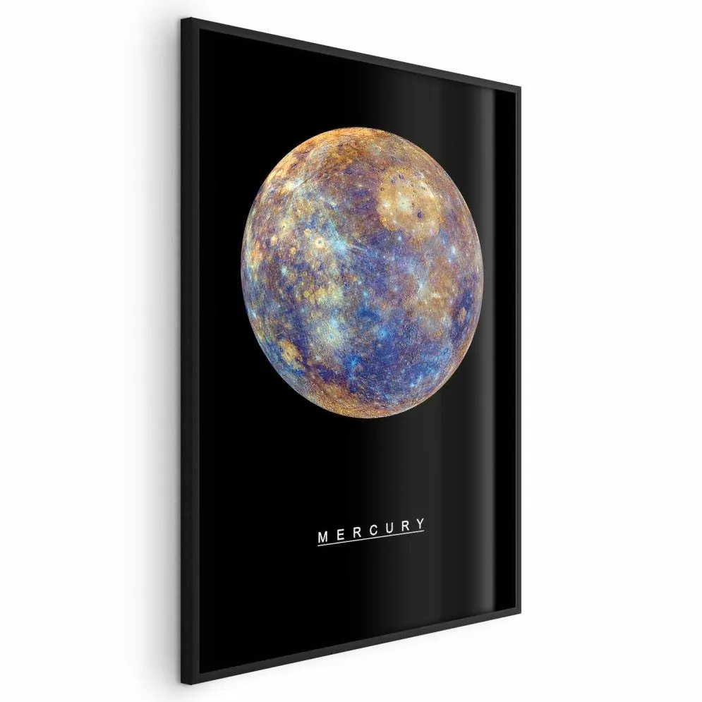 Plakat Merkury 29,7x42 cm z ramą czarną bez marginesu | MIRAT.
