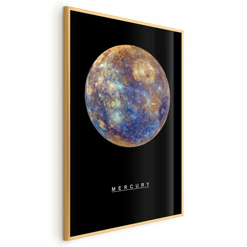 Plakat Merkury 40x60 cm z ramą złotą bez marginesu | MIRAT.
