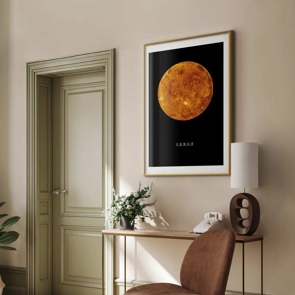 Plakat Wenus 40x60 cm z ramą złotą z marginesem | MIRAT.