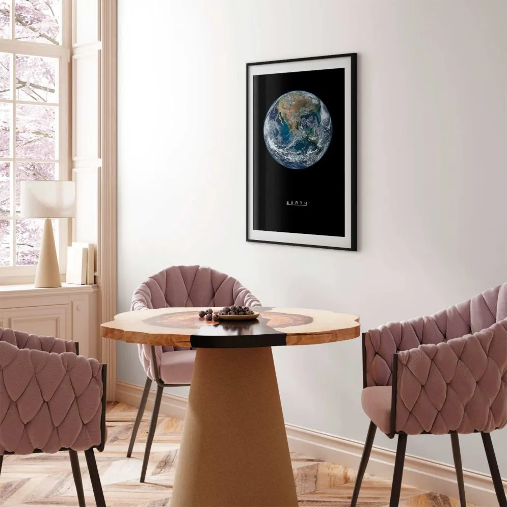 Plakat Ziemia 29,7x42 cm z ramą czarną z marginesem | MIRAT.