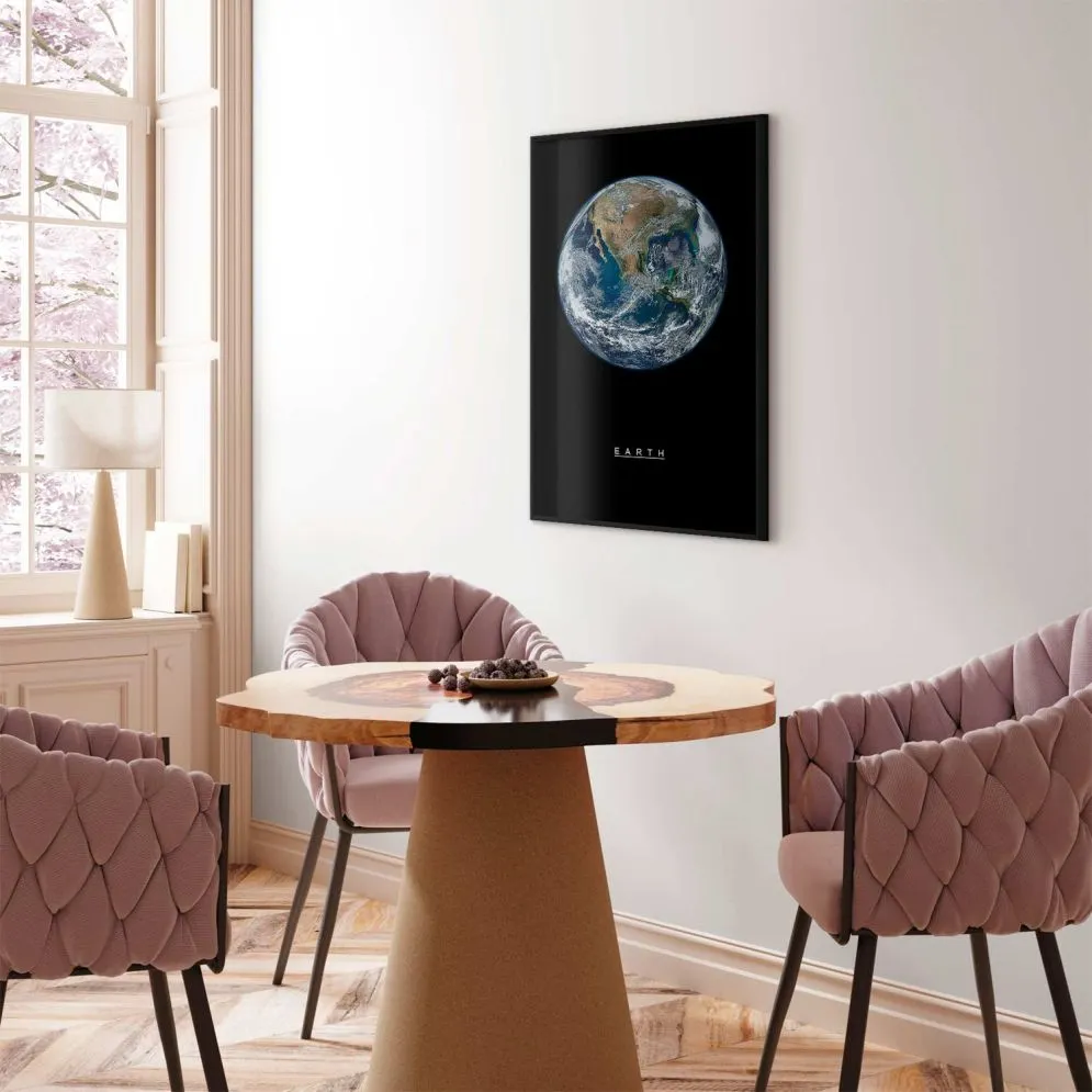 Plakat Ziemia 40x60 cm z ramą czarną bez marginesu | MIRAT.