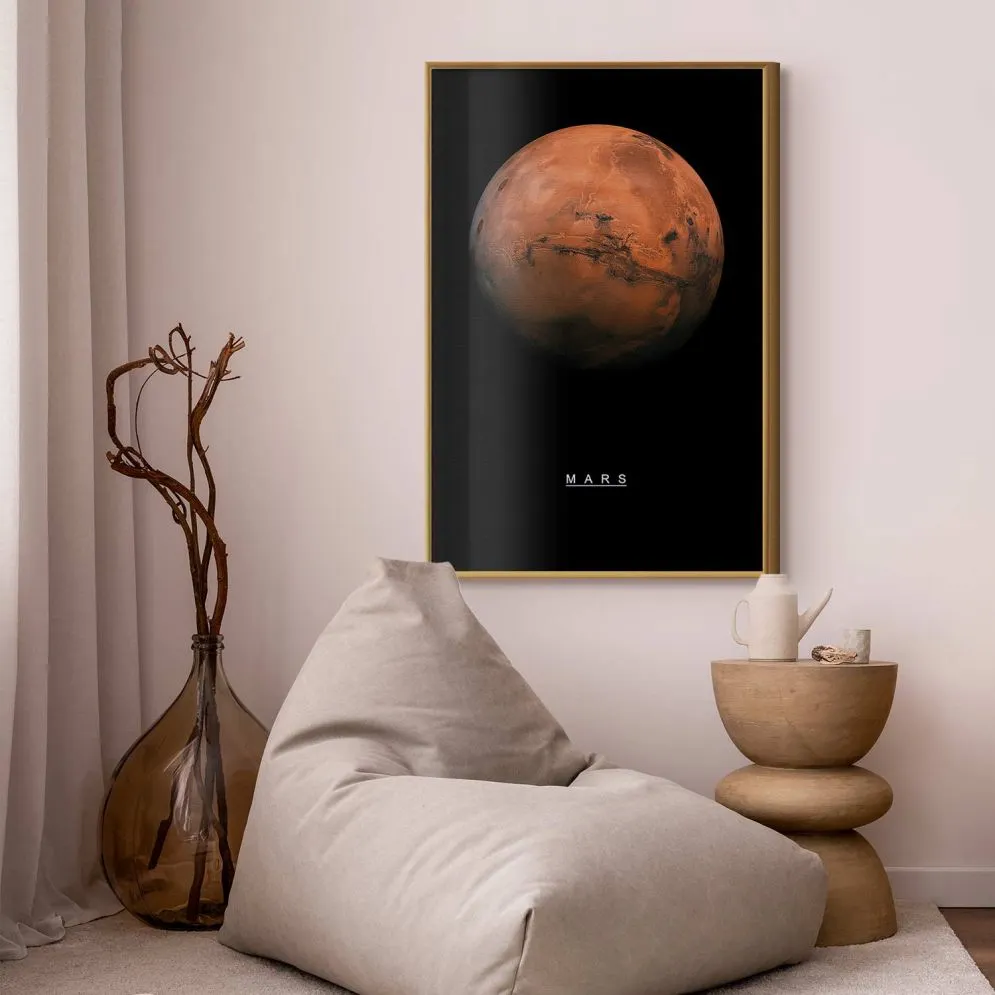 Plakat Mars 60x90 cm z ramą złotą bez marginesu | MIRAT.