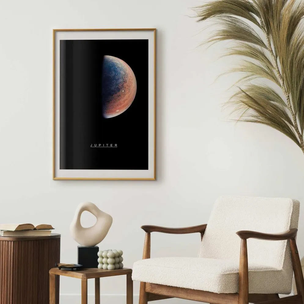 Plakat Jowisz 60x90 cm z ramą złotą z marginesem | MIRAT.
