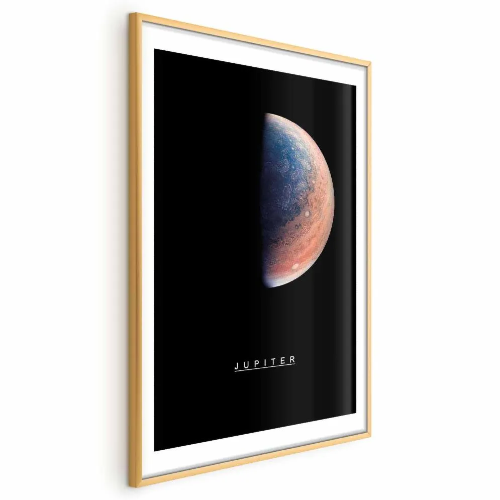 Plakat Jowisz 60x90 cm z ramą złotą z marginesem | MIRAT.
