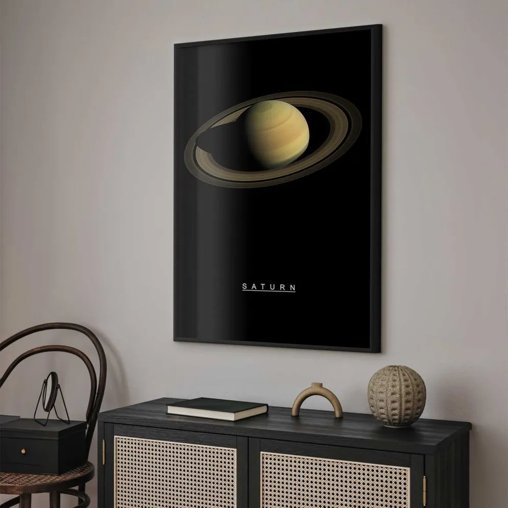 Plakat Saturn 29,7x42 cm z ramą czarną bez marginesu | MIRAT.