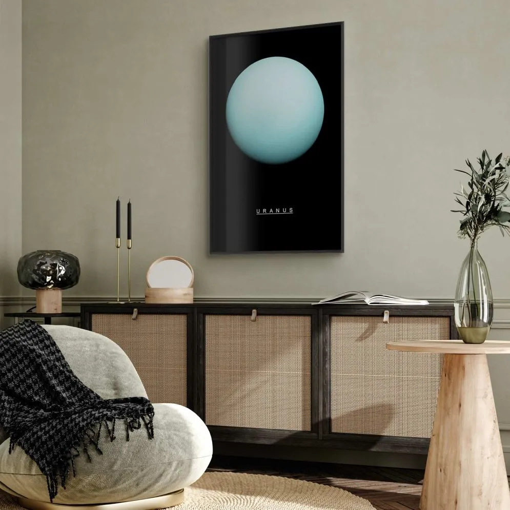 Plakat Uran 29,7x42 cm z ramą czarną bez marginesu | MIRAT.