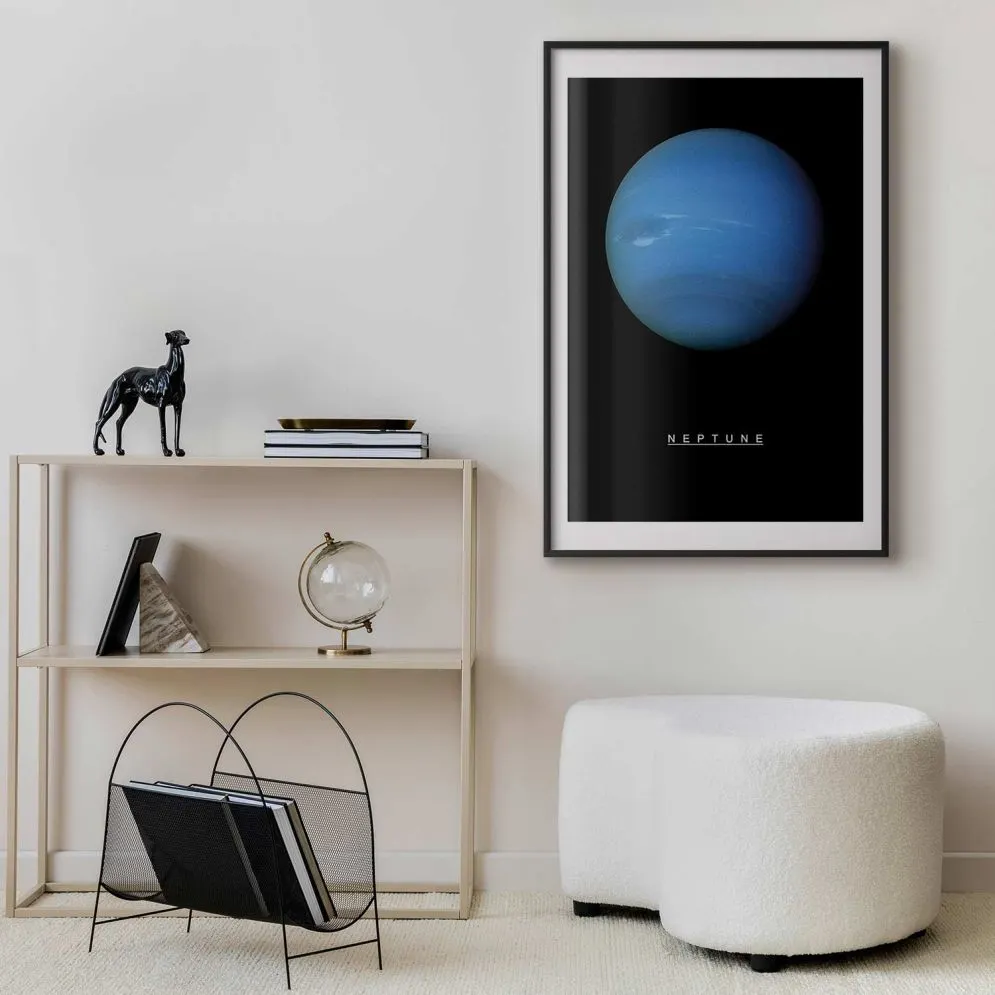 Plakat Neptun 40x60 cm z ramą czarną z marginesem | MIRAT.
