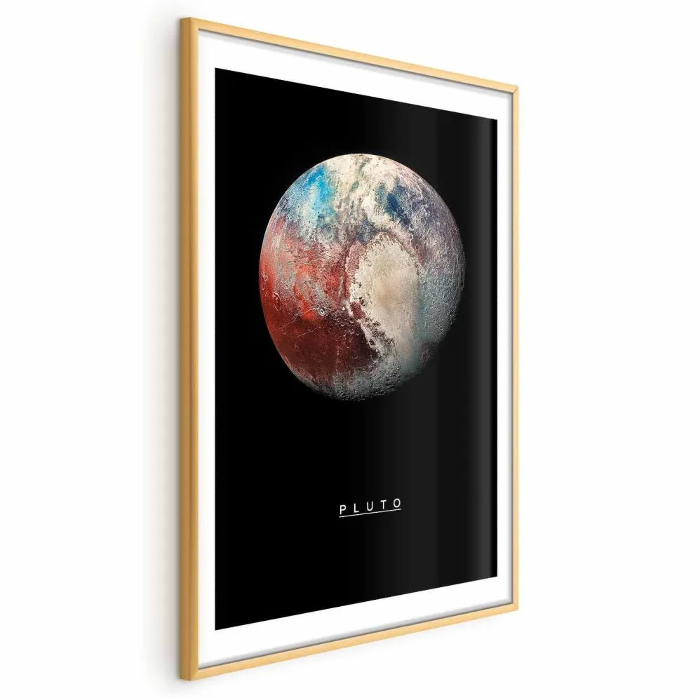 Plakat Pluton 40x60 cm z ramą złotą z marginesem | MIRAT.