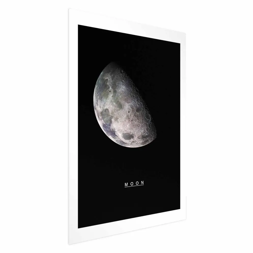 Plakat Księżyc 40x60 cm bez ramy z marginesem | MIRAT.