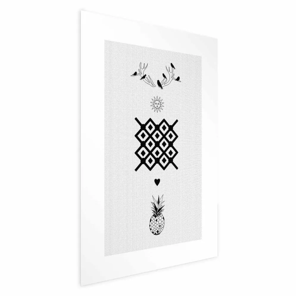 Plakat Szczęście 21x30 cm bez ramy z marginesem | MIRAT.