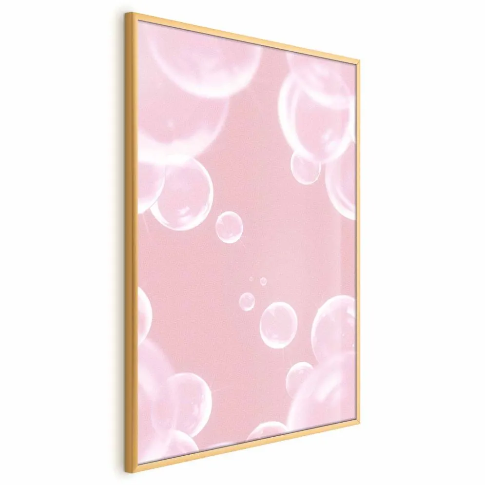 Plakat Subtelny powiew 21x30 cm z ramą złotą bez marginesu | MIRAT.