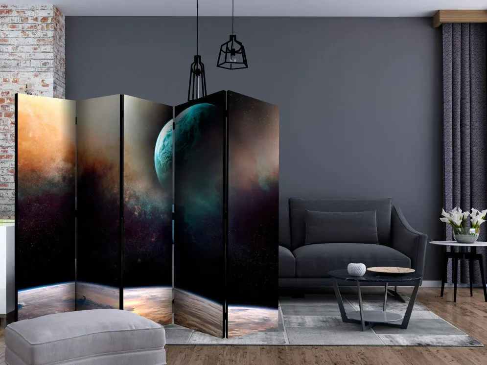 Parawan akustyczny Pejzaże 225x172 cm 5-częściowy beżowy | MIRAT.