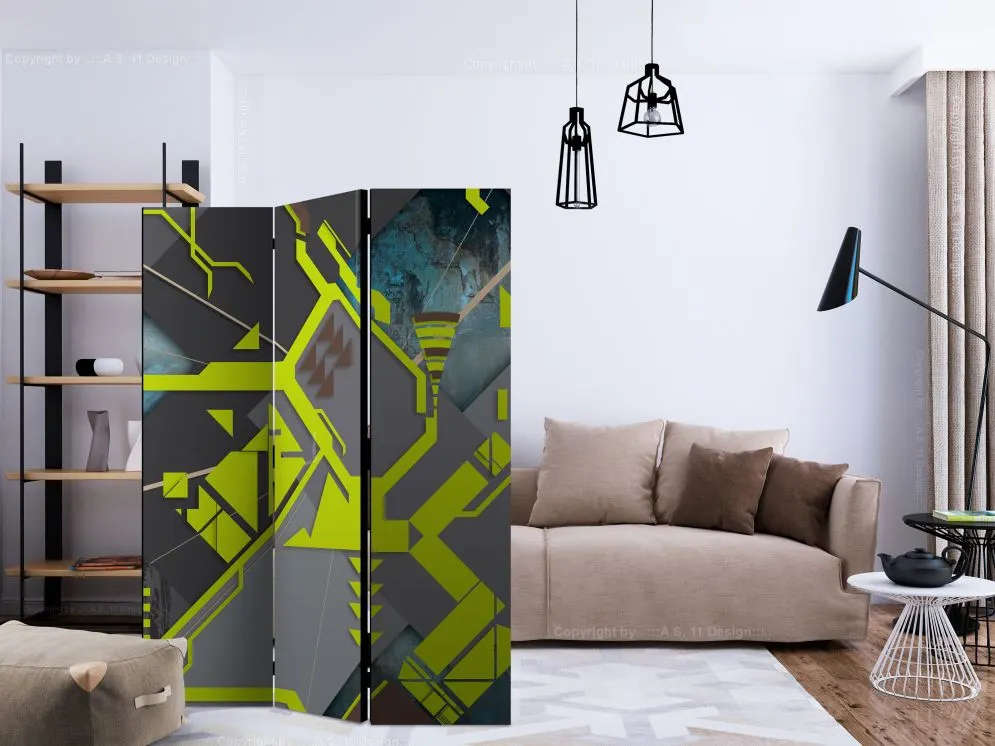 Parawan jednostronny Dla dzieci 135x172 cm 3-częściowy szary | MIRAT.
